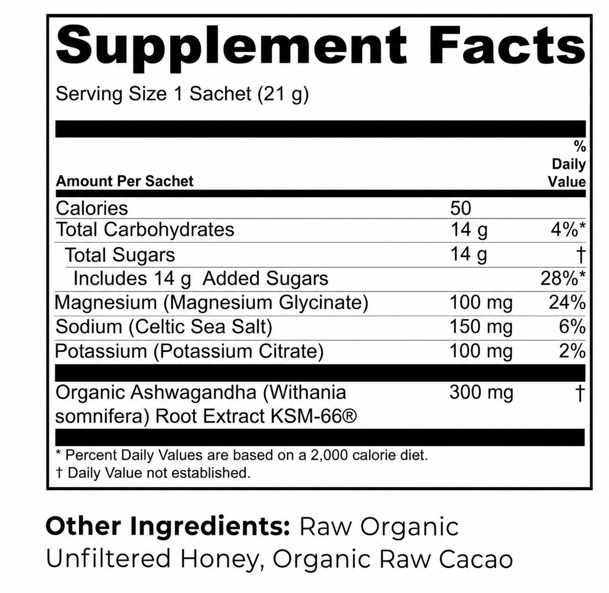The Daily Ritual supplement facts