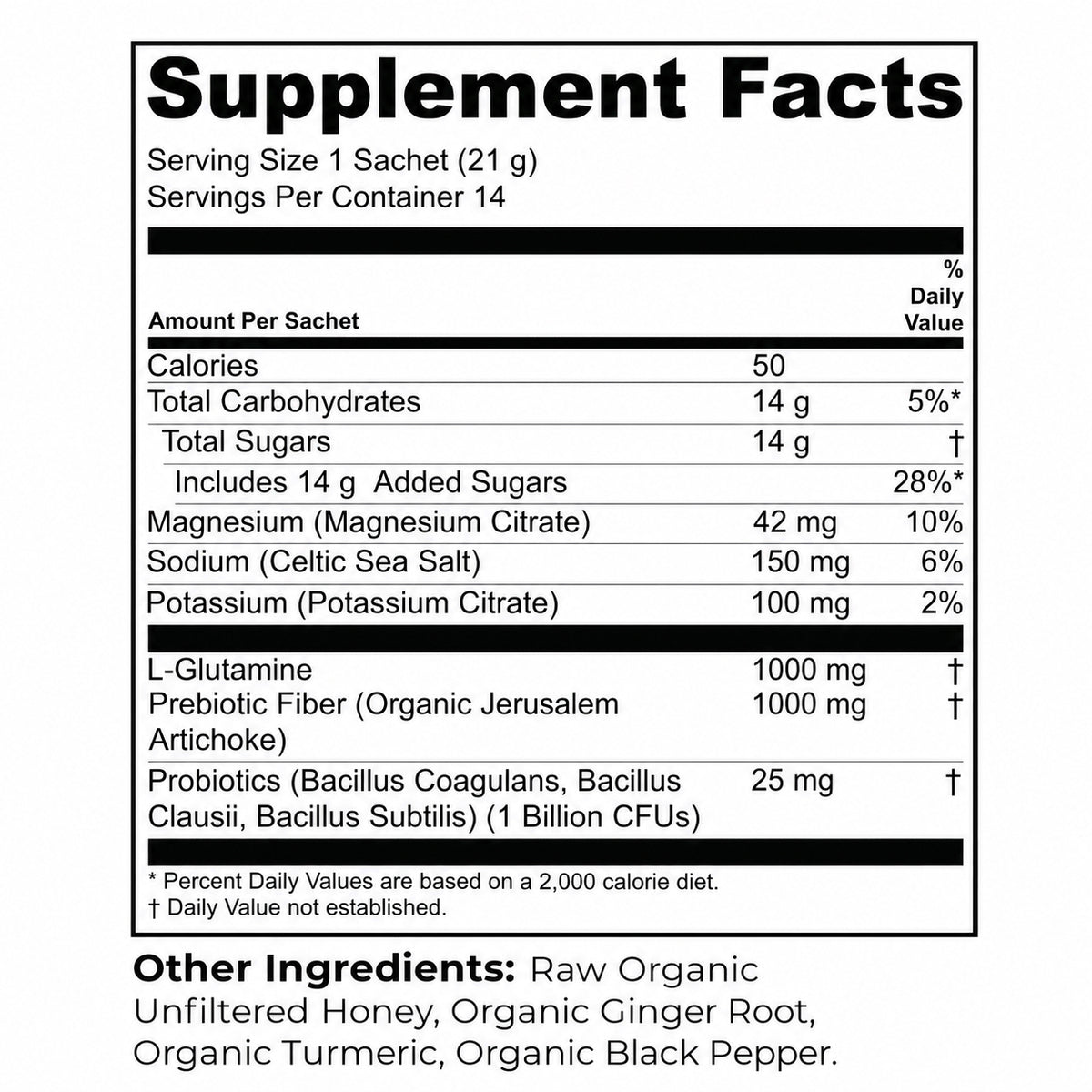 The Daily Ritual supplement facts