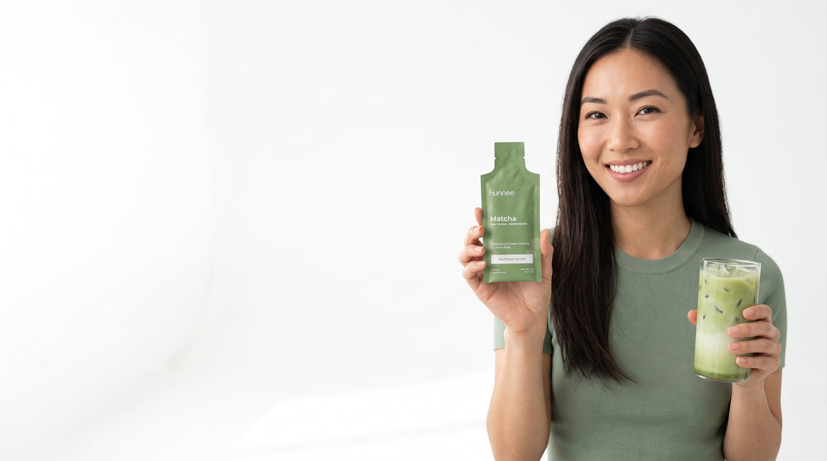 matcha + greens · your whole morning in two sachets